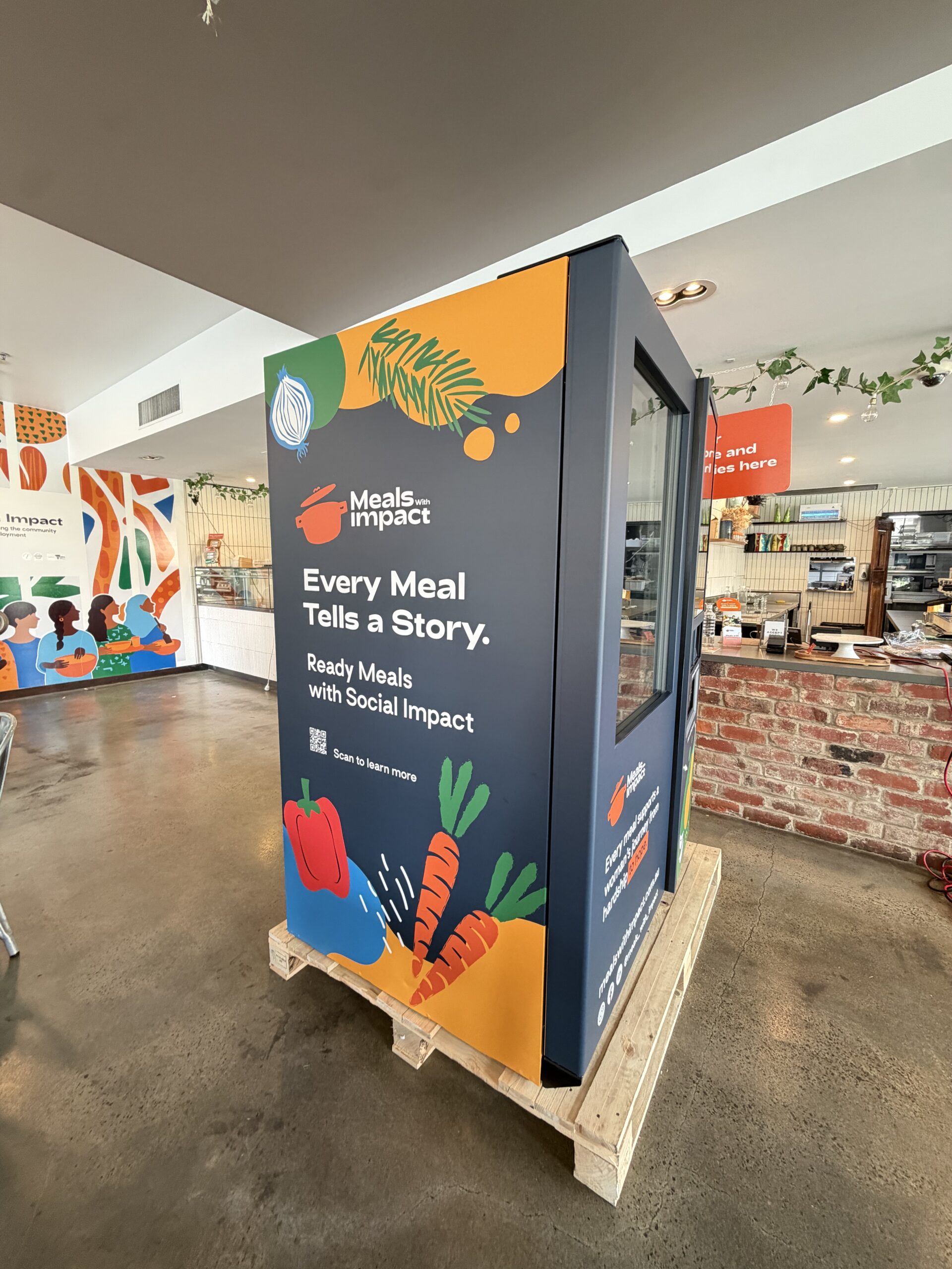 Meals Impact vending machine wrap
